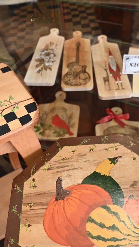 Some wooden items for sale at Buffalo Country Store