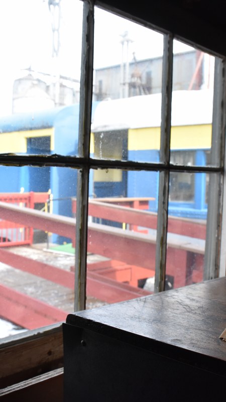 View of the Train from Inside the Depot Movie and Rail Museum