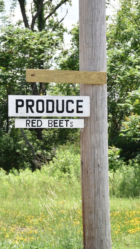 Produce- Red Beets sign