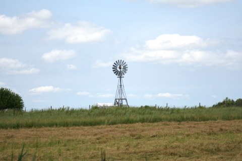 Windmill on an amish farm