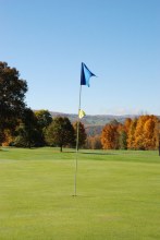 View of fall foliage from the course
