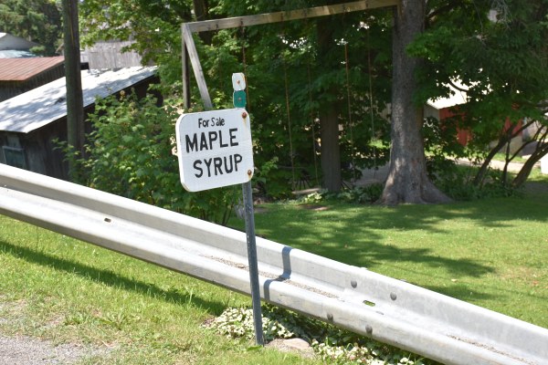 Maple syrup for sale along NY's Amish Trail