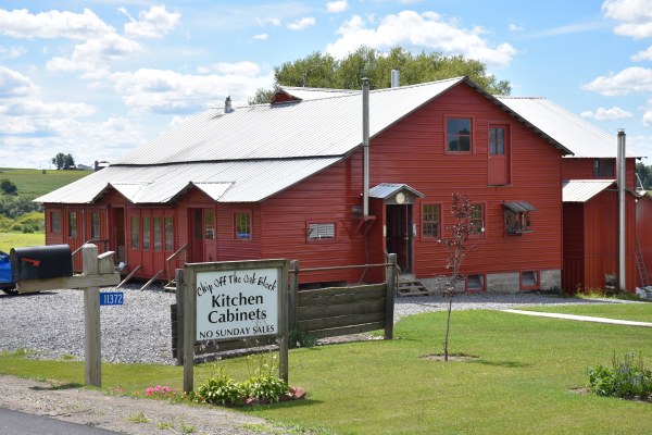 Chip Off the Oak Block Building with sign