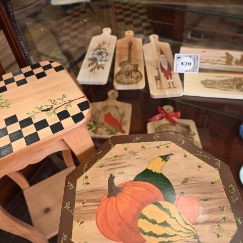 Some wooden items for sale at Buffalo Country Store